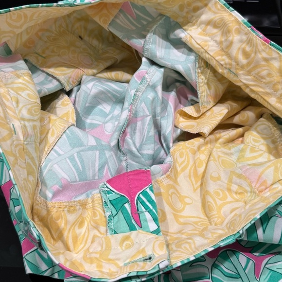 Loudmouth Sharks Tropical Leaf Print Golf Shorts Size 38 Flat front - Picture 7 of 9